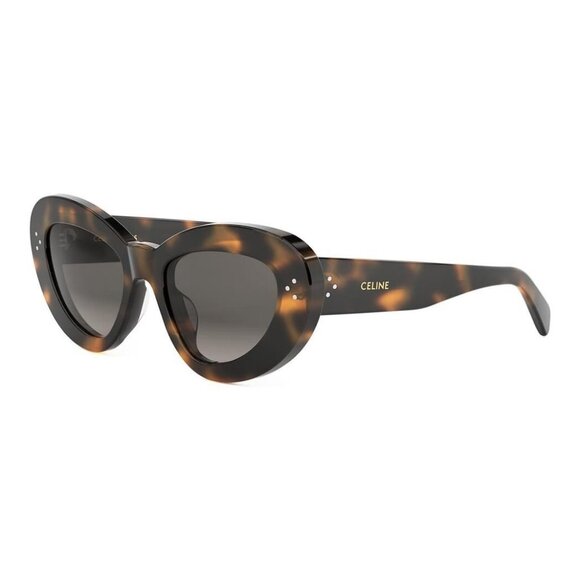 New CELINE 3 Dots Havana Cat Eye CL40320U 52F Sunglasses Women - Picture 1 of 3